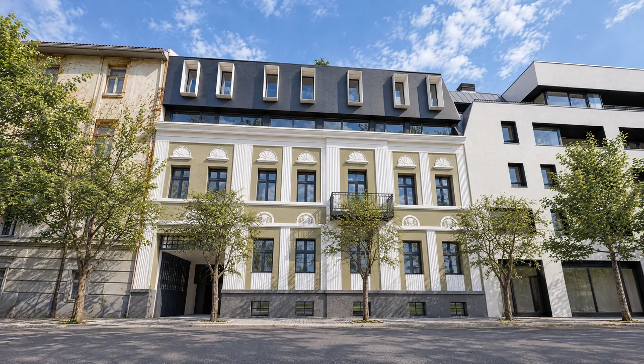 A Bocskai utca 7. főépületének homlokzata szemből – látványterv